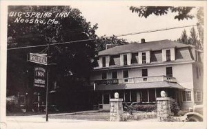 Missouri Neosha Big Spring Inn 1937 RPPC