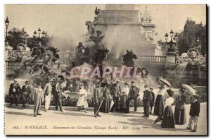 Bordeaux Postcard Ancient Monument of the Girondins (northern group)