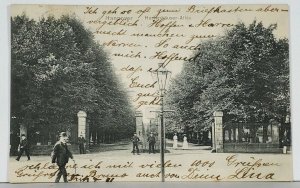 Hannover Herrenhausen-Allee Victorian Businessman Policeman Early Postcard K10