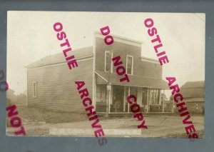 West Mecca OHIO RPPC 1909 GENERAL STORE nr Cortland Warren Orwell GHOST TOWN