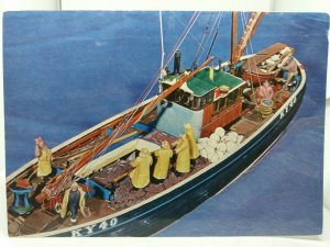 Vintage Postcard Model of Sandhaven Motor Drifter Gleanaway 1930 Fishing Boat