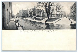 1905 Court Square Main Street Springfield Massachusetts Vintage Antique Postcard