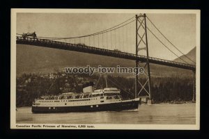 f2062 - Canadian Ferry - Princess of Nanaimo - postcard