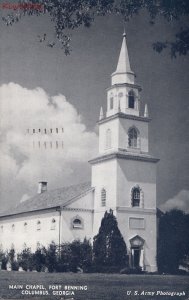 Postcard Main Chapel Fort Benning Columbus Georgia GA