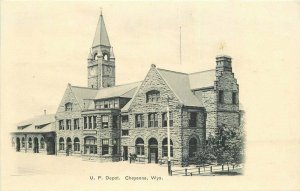 Cheyenne Wyoming C-1910 Union Pacific Railroad Depot Postcard Colorado 20-7297