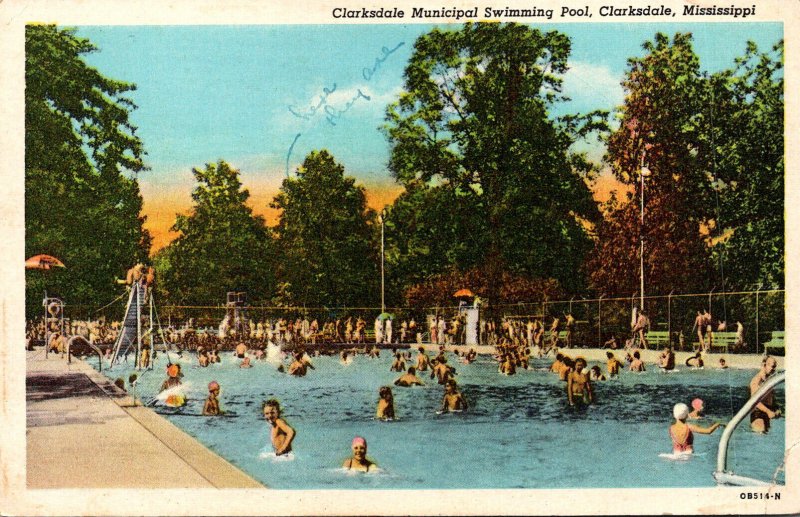 Missouri Clarksdale Municipal Swimming Pool Curteich