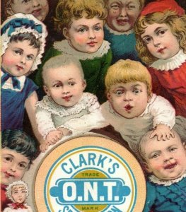 1880s Clark's ONT Spool Cotton Comical Children & Babies P98