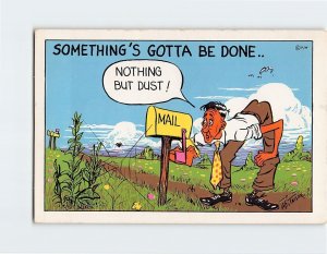 Postcard Something's Gotta Be Done.. With Humor Comic Art Print