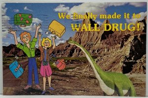 Wall Drug Store Wall SD We Finally Made It Comic Picture Vintage Postcard