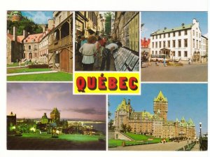 Quebec City, 5 Views, Chrome Multiview Postcard #2