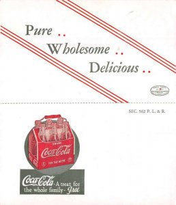 New Castle Indiana Coca-Cola Co Coke Advertising Bi-Fold Postcard AA6189