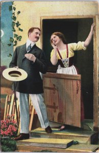 Victorian Romantic Couple Love And Romance Vintage Postcard C158