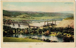 1907-1915 Pittsburgh PA Carnegie Lake and Allegheny River RARE Old DB Postcard