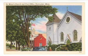 MA - Nantucket. St. Mary's Catholic Church & Post Office