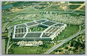 Arlington Virginia~Aerial View Color Photo Of The Pentagon Bldg~Vintage Postcard