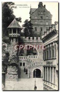 Old Postcard Wiesbaden Das Römertor