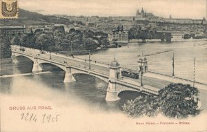 Czech Republic Prague Prag Praha Charles Bridge Vintage Postcard 07.13