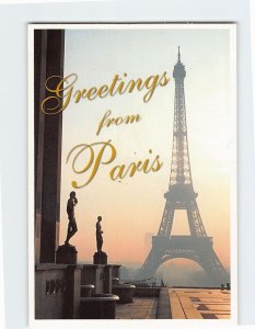 Postcard View of the Eiffel Tower, Paris, France