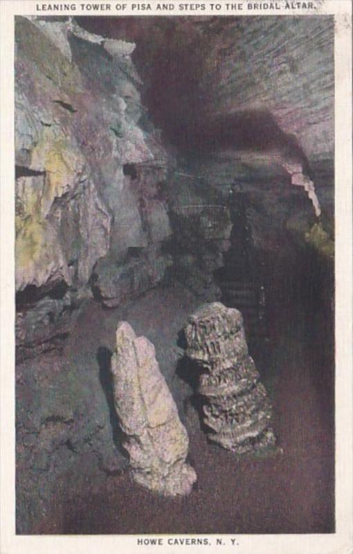 New York Howe Caverns Leaning Tower Of Pisa and Steps To The Bridal Altar 1939