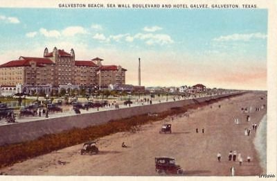 GALVESTON, TX BEACH SEA WALL BLVD HOTEL GALVEZ