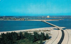 USA The New Clearwater Pass Bridge Clearwater Beach Vintage Postcard 07.14 