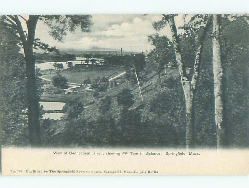 Unused Pre-1907 RIVER VIEW SCENE Springfield Massachusetts MA n5038