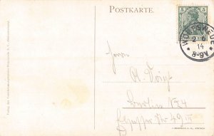 L014 Germany 1914 Worpsweder Kirche Painting vintage postcard