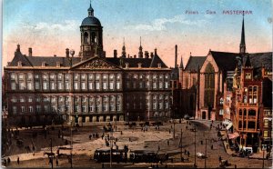 Netherlands Paleis Dam Amsterdam Vintage Postcard C022