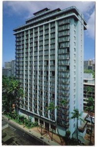 Waikiki Tower, Reef Hotel, Waikiki, Hawaii, Vintage Chrome Postcard