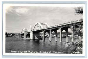 Vintage RPPC Oregon Coast Highway Bridge At Florence P203E