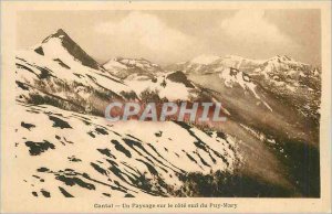 Postcard Old Cantal A landscape on the South coast of the Puy Mary