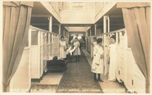 Battle Creek MI Main Corridor Women's Bath Rooms Sanitarium Real Photo Postcard