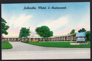 New York ALDEN Folkerth's Motel & Restaurant on US Route 20 Chrome LNCM