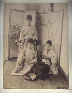 090638 JAPAN Nigiwaicho Yokohama & Geisha Vintage two PHOTOS
