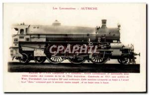 Postcard Old Train Locomotive Austria Machine 3 0 0S