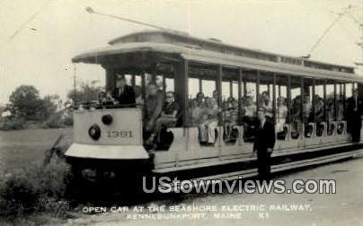 Real Photo, Seashore Electric Railway in Kennebunk Port, Maine
