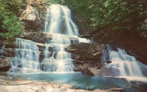 Postcard Laurel Falls Great Smokey Mountains National Park Upper Falls View