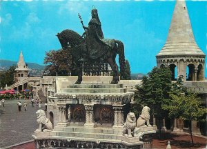 Hungary Budapest statue of saint stephen Postcard