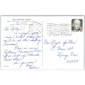 Postcard First Lutheran Church Tulsa Oklahoma Architecture