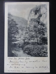 Derbyshire MILLERS DALE Chee Tor c1903 by The Woodbury Series 454