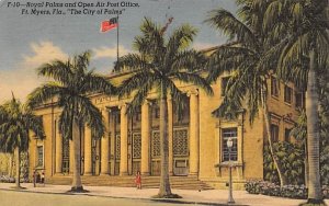 Royal Palms and Open Air Post Office Fort Myers, Florida  