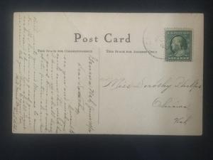 1910 Geneva NE USA Postcard Native American Indian Woman Cover