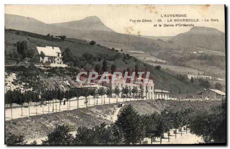 Old Postcard La Bourboule Train and awning d & # 39Ordanche