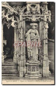 Old Postcard Brou Church Bourg Figures of the Mausoleum of Philibert le Beau