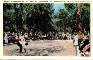 Florida St Petersburg Tourist Playground In City Park 1920