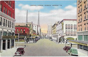 Downtown Phoenix Arizona Central Avenue 1930s & 40s Cars