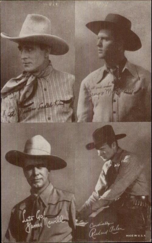 Cowboy Actors 4in1 Exhibit Arcade Card R Arlen G Montgomery J Newill