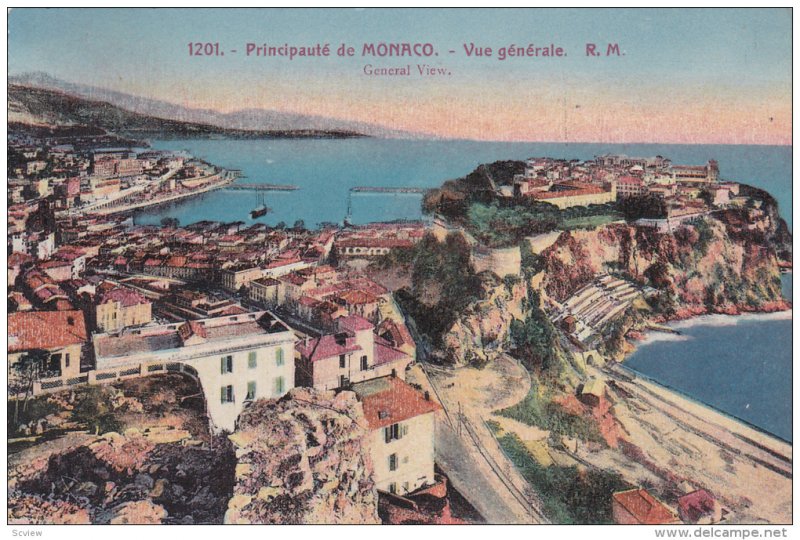 Vue Generale, Principaute De Monaco, 1900-1910s