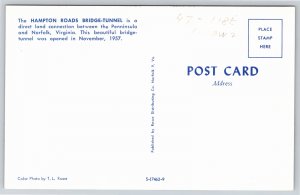 Virginia~The Hampton Roads Bridge-Tunnel~Rowe Distributing~Real Photo Postcard