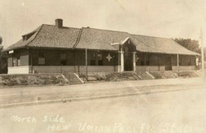 C.1915 RPPC Hay, Kansas Union Pacific Train Station Vintage Postcard P113